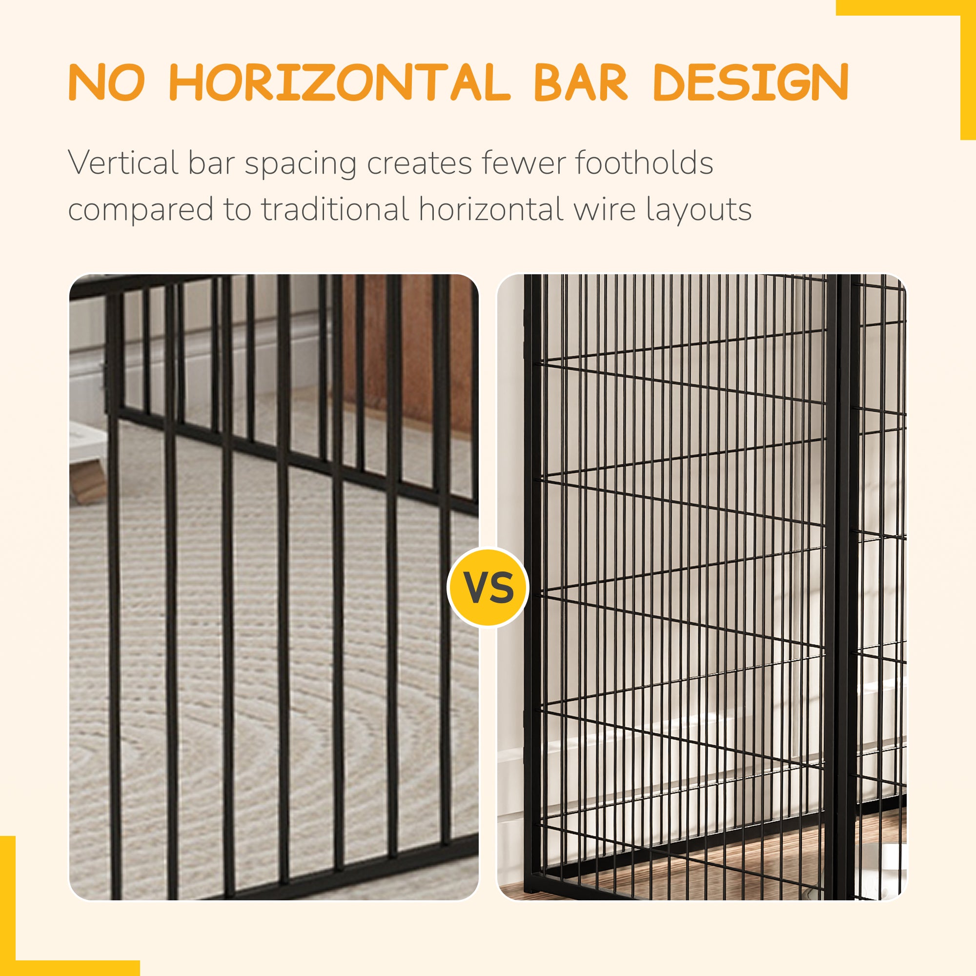 Heavy Duty Dog Playpen, 8 Panels Dog Pen, 60cm Height Pet Playpen Exercise Pen, with Door, for Small Dogs