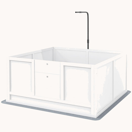 Whelping Box for Puppies with Light Stand, Pig Rail & Adjustable Door, 41" x 39"