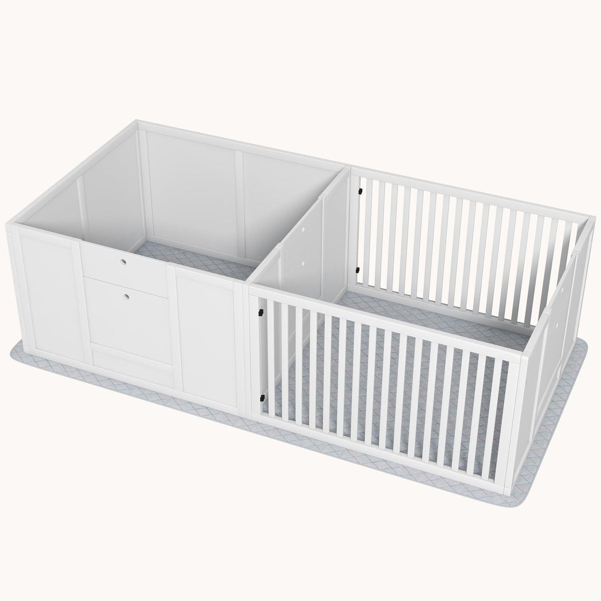 Whelping Box Waterproof Pad & Adjustable Door for Small, Medium & Large Breed Dogs