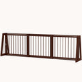 Load image into Gallery viewer, 3-Panel Freestanding Wooden Pet Gate with Support Feet & Non-Slip Mats for Indoor, Brown
