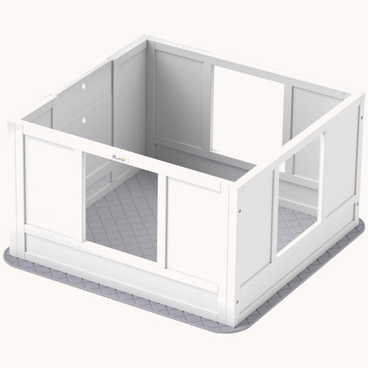 Single Dog Design Whelping Box with Whelping Pad & Adjustable Entrance, for Small Dogs