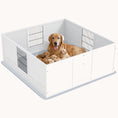 Load image into Gallery viewer, Dog Whelping Box with Washable Pee Pad Adjustable Door, for Large Dogs, 49" x 47" x 19"
