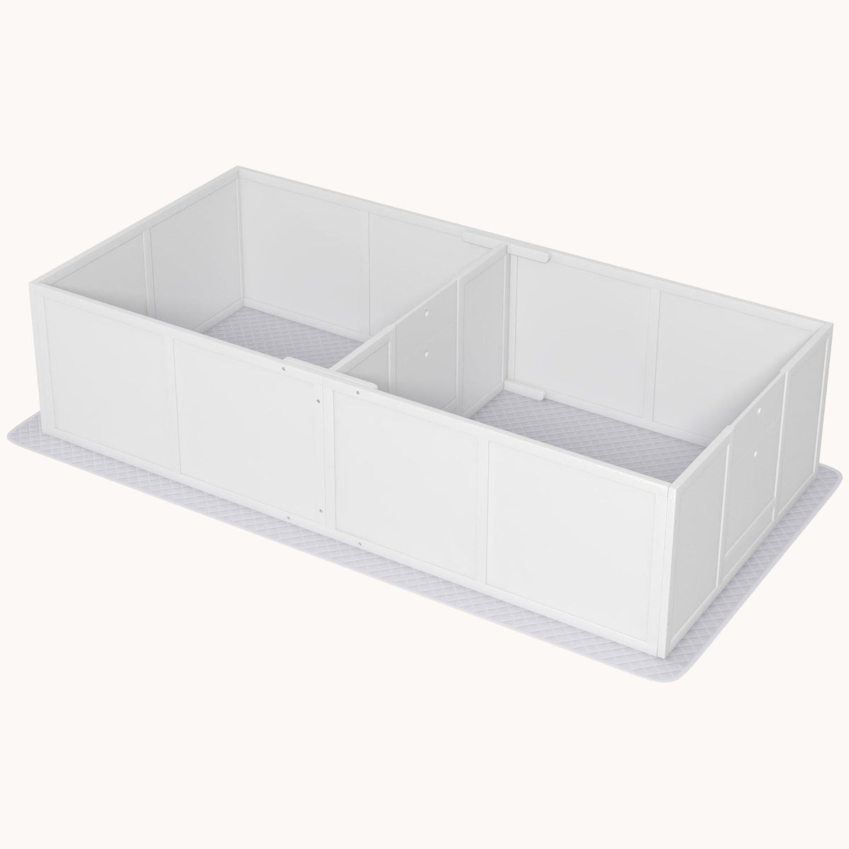 Dog Whelping Box with Washable Pee Pad for Medium and Small Dogs, 77" x 38" x 19", White