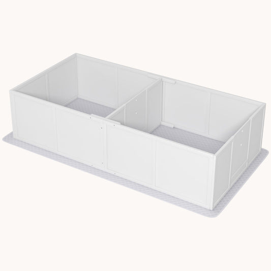 Dog Whelping Box with Washable Pee Pad for Medium and Small Dogs, 77" x 38" x 19", White