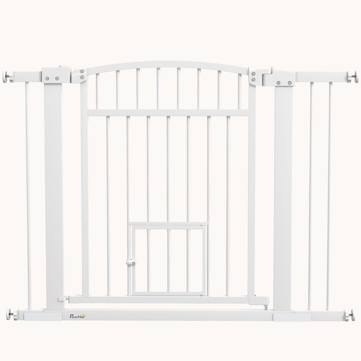 Extra Wide Walk Through Pet Gate Indoor with Cat Door for Stairs, Doorway, 30" High