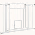 Load image into Gallery viewer, Extra Wide Walk Through Pet Gate Indoor with Cat Door for Stairs, Doorway, 30" High
