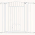 Load image into Gallery viewer, Extra Wide Walk Through Pet Gate Indoor with Cat Door for Stairs, Doorway, 37" High
