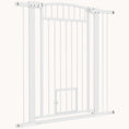Load image into Gallery viewer, Extra Wide Walk Through Pet Gate Indoor with Cat Door for Stairs, Doorway, 42" High
