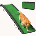 Load image into Gallery viewer, 61 Inches Foldable Pet Ramp for Cars with Grass Surface Grip
