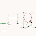 Load image into Gallery viewer, Adjustable Jump Ring & Hurdle Dog Agility Training Set with Spray Water Tube, Carry Bag, Whistle, White
