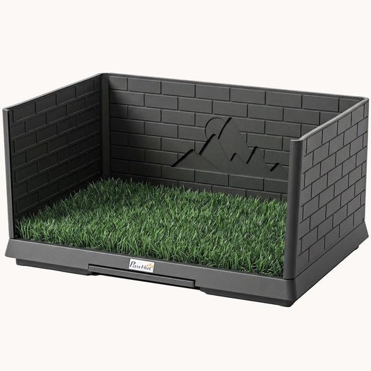 Indoor Dog Grass Potty Tray 30" x 20" x 14" with High Walls and Drainage