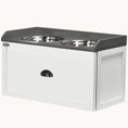 Load image into Gallery viewer, Dog bowl stand with Storage, 2 Elevated Pet Dish Bowls Set for Large Sized Dogs, White
