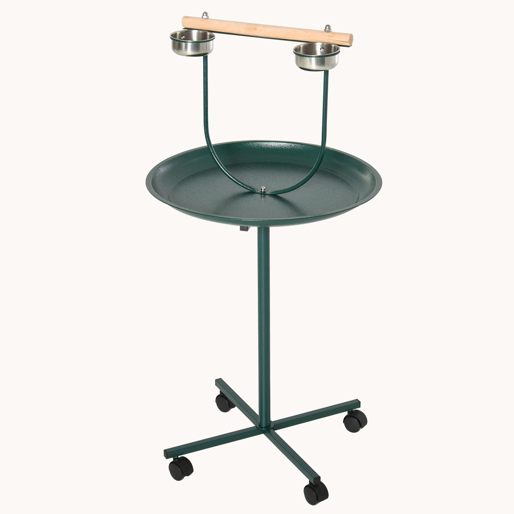 48" Rolling T-Stand Bird Training Activity Playground With Perch