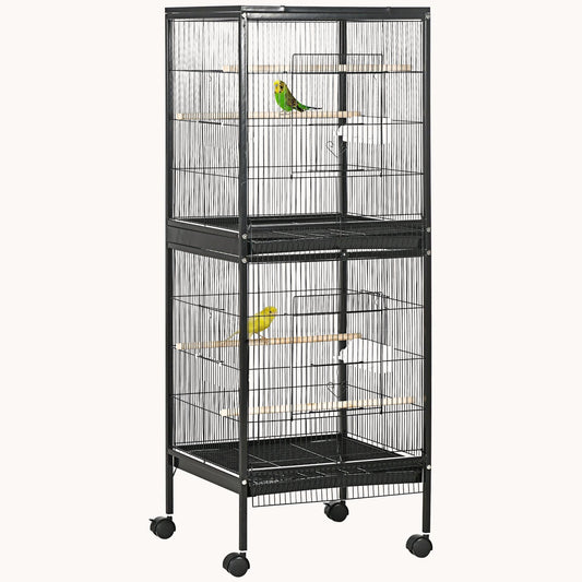 1.7 ft. Width Rolling Bird Aviary with Easy Access & Cleaning