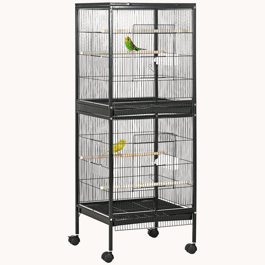 1.7 ft. Width Rolling Bird Aviary with Easy Access & Cleaning