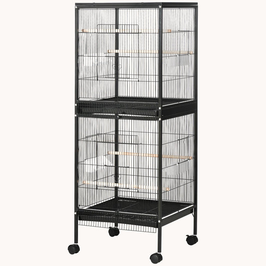 1.7 ft. Width Rolling Bird Aviary with Easy Access & Cleaning