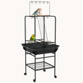 Load image into Gallery viewer, Bird Stand with Wheels  Perches for Indoor Outdoor Small Parrot Dark Gray
