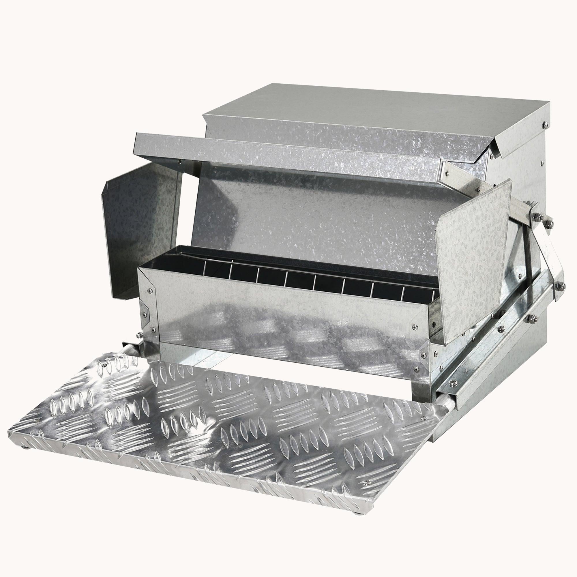 25 lbs Capacity Automatic Chicken Poultry Feeder, Weatherproof Design