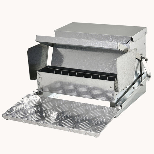 25 lbs Capacity Automatic Chicken Poultry Feeder, Weatherproof Design