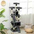 Load image into Gallery viewer, Cat Tree for Indoor Cats, 173cm Cat Tower Scratching Post Tall Climbing Tower, Activity Centre House - Grey
