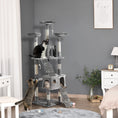 Load image into Gallery viewer, Cat Tree for Indoor Cats, 173cm Cat Tower Scratching Post Tall Climbing Tower, Activity Centre House - Grey
