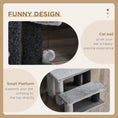 Load image into Gallery viewer, Cat Stairs 3 Steps for Bed, Couch with Scratching Posts, Small Cat Tree for Indoor Cats with Toy Ball, 17.5" x 15.5" x 19", Light Grey
