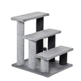 Load image into Gallery viewer, Cat Stairs 3 Steps for Bed, Couch with Scratching Posts, Small Cat Tree for Indoor Cats with Toy Ball, 17.5" x 15.5" x 19", Light Grey
