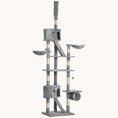 Load image into Gallery viewer, 94.5-102.5 inch Floor-to-Ceiling Cat Tower with Sisal Scratching Posts
