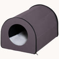 Load image into Gallery viewer, Dome Heated Cat House Portable and Waterproof Pet Shelter for Kitty in Winter, Brown
