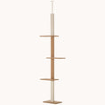 Load image into Gallery viewer, Floor-to-Ceiling Cat Tree Cat Climbing Tower with Sisal-Covered Scratching Posts, Light Brown
