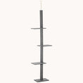 Load image into Gallery viewer, Floor-to-Ceiling Cat Tree Cat Climbing Tower with Sisal-Covered Scratching Posts, Grey

