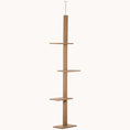 Load image into Gallery viewer, Floor-to-Ceiling Cat Tree Cat Climbing Tower with Sisal-Covered Scratching Posts, Brown
