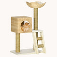 Load image into Gallery viewer, High-Rise Cat Condo with Scratching Posts & Ladder Fun
