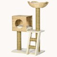 Load image into Gallery viewer, High-Rise Cat Condo with Scratching Posts & Ladder Fun
