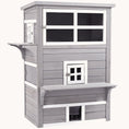 Load image into Gallery viewer, 3-Story Cat Shelter with Raised Floor & Asphalt Roo Gray

