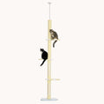 Load image into Gallery viewer, 87"-103" Adjustable Cat Tree with Plush Perches & Scratching Posts, 4-Tier Cat Tower, Yellow
