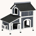 Load image into Gallery viewer, Outdoor Cat House with Weather-resistant Roof, Multiple Entrances & Garden Bed Gray
