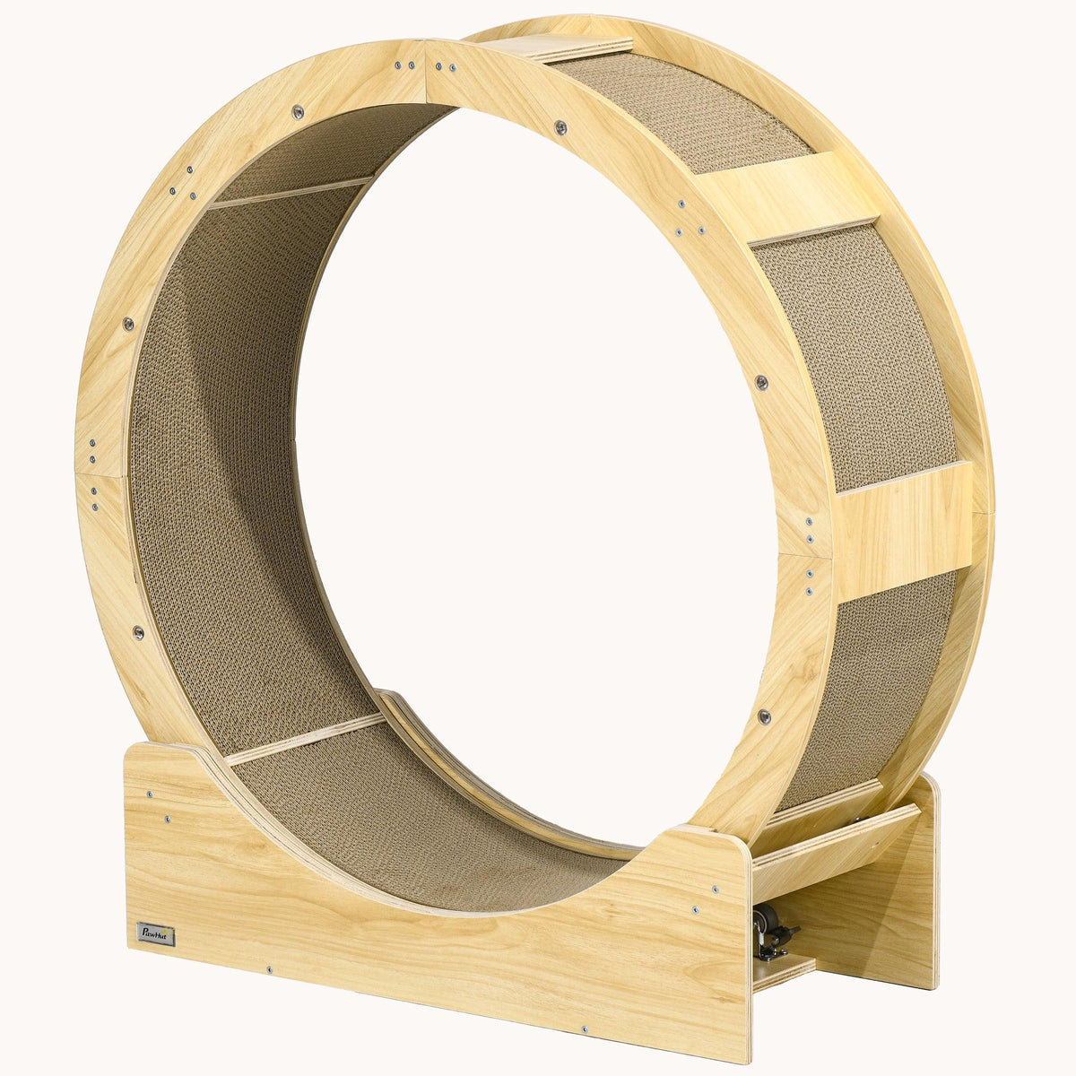 31" Cat Exercise Wheel, Cat Treadmill with Brake for Fitness & Healthy, Oak