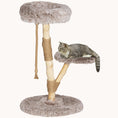 Load image into Gallery viewer, 35-Inch Cat Tree Tower with Wooden Scratching Posts, Bed & Toy for Adult Cats, Brown
