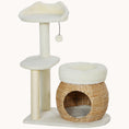 Load image into Gallery viewer, 31-Inch Multi-Level Cat Tower with Sisal Posts, Condo, Bed & Toys in Cream White
