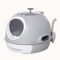 Load image into Gallery viewer, Covered Cat Litter Box with Skylight & Enclosed Scoop Drawer Gray
