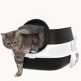 Load image into Gallery viewer, Large Covered Cat Litter Box w/ High Sides, Air Freshener & 2-Way Entrance, White & Black
