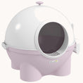 Load image into Gallery viewer, Large Hooded Cat Litter Box with Lid & Leak-Proof Sand Pedal, Light Pink
