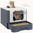 Load image into Gallery viewer, Large Covered Cat Litter Box with Front Entry & Top Exit, Easy to Clean, White
