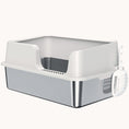 Load image into Gallery viewer, Odor-Resistant Stainless Steel Cat Litter Box with High Sides
