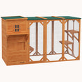 Load image into Gallery viewer, 45"H Outdoor Cat Shelter with Platforms & Weatherproof Roof Orange
