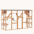Load image into Gallery viewer, Outdoor Catio Enclosure with Weatherproof Roof 118"x37.5"x74" Orange
