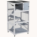 Load image into Gallery viewer, 34" Outdoor Cat Enclosure with Wheels Weatherproof Roof for Fun Gray
