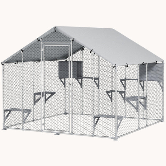 94.5" OpenAir Walk-In Catio for Active Cats and Multiple Pets