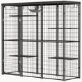 Load image into Gallery viewer, 4-Level 69" Outdoor Catio with Hammock & UV Protection Shelter
